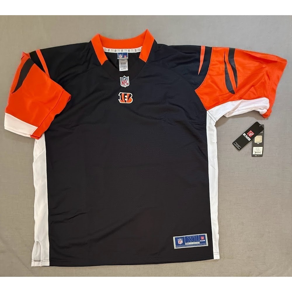 Cincinnati Bengals Pro Line NFL Jersey Mens XL Black Blank Short Sleeve.